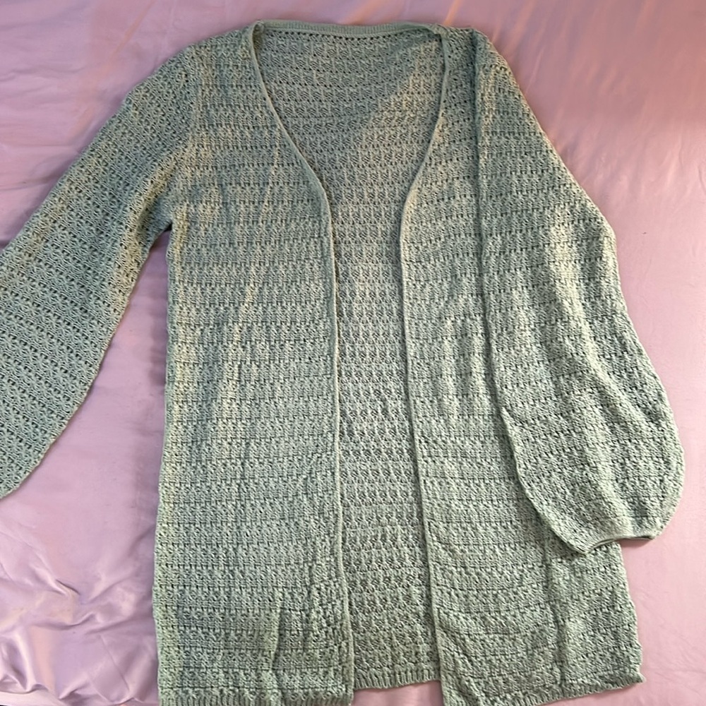 Deep teal cardigan